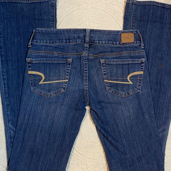 American Eagle Super Stretch Artist Flare Jeans Sz 2 Long - Picture 3 of 6